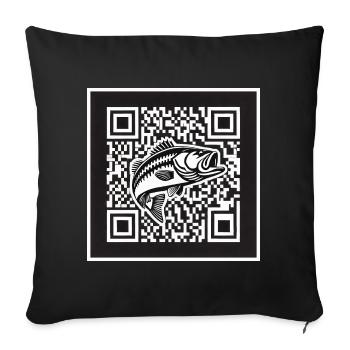 Barsch QR Code Design - Sofakissenbezug 45 x 45 cm - Schwarz - Vorne