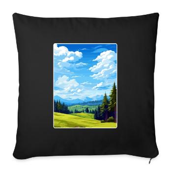 Black Forest Germany Travel Poster Souvenir WPA - Sofa pillowcase 17,3'' x 17,3'' (45 x 45 cm) - black - Front