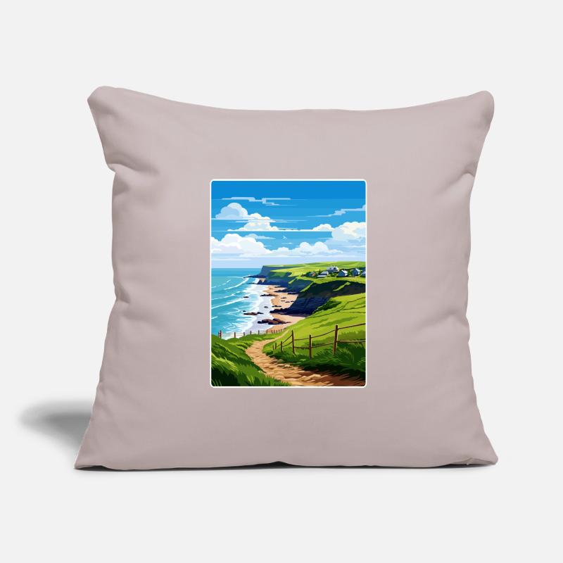 Crackington Haven Cornouailles Angleterre Affiche de voyage Housse de coussin décorative 45 x 45 cm