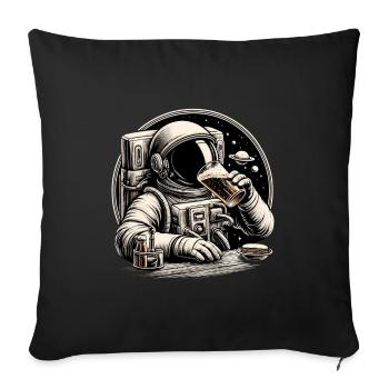 Astronaute Ours Spacebar Cadeau - Housse de coussin décorative 45 x 45 cm - noir - Devant