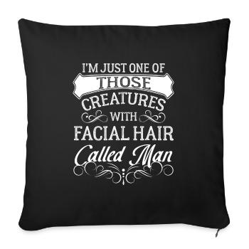 Men's Holiday Feast - Sofa pillowcase 17,3'' x 17,3'' (45 x 45 cm) - black - Front