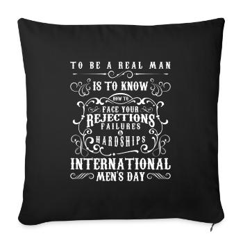 Men's Holiday Beard - Sofa pillowcase 17,3'' x 17,3'' (45 x 45 cm) - black - Front