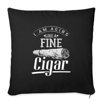 Fumeurs Hobby Plaisir de la fumée - Housse de coussin décorative 45 x 45 cm - noir - Devant