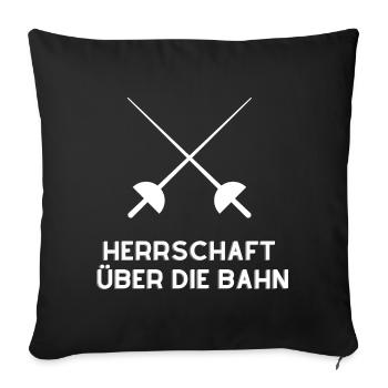 Domination on the fencing track - Sofa pillowcase 17,3'' x 17,3'' (45 x 45 cm) - black - Front