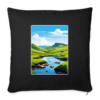 Peak District Vereinigtes Königreich Großbritannien Reiseplakat WPA - Sofakissenbezug 45 x 45 cm - Schwarz - Vorne