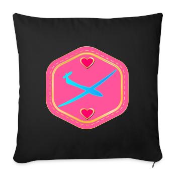 PLANEUR - LOVE GLIDING - Housse de coussin décorative 45 x 45 cm - noir - Devant