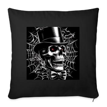 Halloween Elegant Skull - Sofa pillowcase 17,3'' x 17,3'' (45 x 45 cm) - black - Front