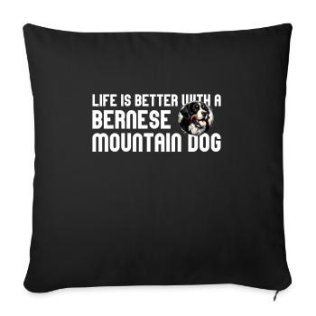 Bouvier bernois - Housse de coussin décorative 45 x 45 cm - noir - Devant