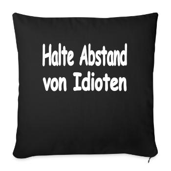 Idioten - Sofakissenbezug 45 x 45 cm - Schwarz - Vorne