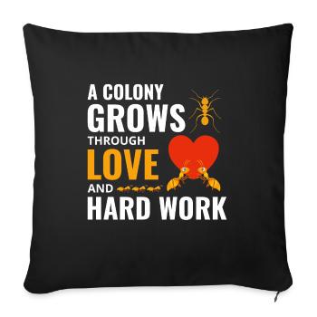 Ant Keeper Ant Lover Entomologist Insect Collector - Sofa pillowcase 17,3'' x 17,3'' (45 x 45 cm) - black - Front