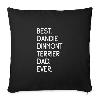 Dandie Dinmont Terrier - Sofa pillowcase 17,3'' x 17,3'' (45 x 45 cm) - black - Front