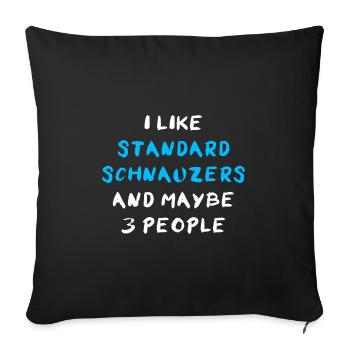 Standard Schnauzer - Sofa pillowcase 17,3'' x 17,3'' (45 x 45 cm) - black - Front