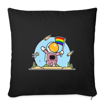 Schwuler Astronaut - Sofakissenbezug 45 x 45 cm - Schwarz - Vorne