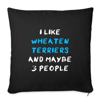 Wheaten Terrier - Housse de coussin décorative 45 x 45 cm - noir - Devant