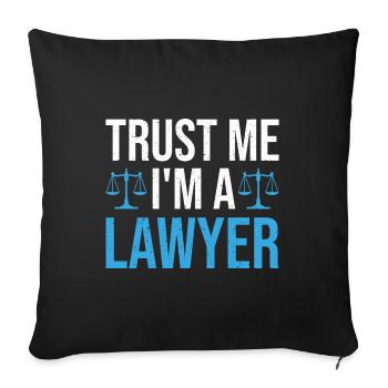 Anwalt Anwältin Fais-moi confiance, je suis avocat - Housse de coussin décorative 45 x 45 cm - noir - Devant