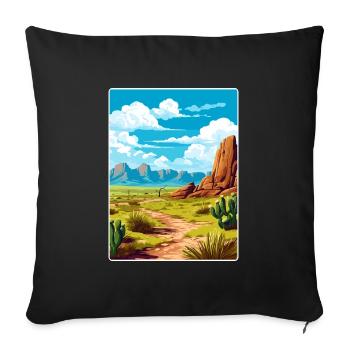 Big Bend National Park Travel Poster Souvenir WPA - Sofa pillowcase 17,3'' x 17,3'' (45 x 45 cm) - black - Front