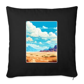 Death Valley National Park California Travel Card - Sofa pillowcase 17,3'' x 17,3'' (45 x 45 cm) - black - Front