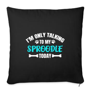 Sproodle - Housse de coussin décorative 45 x 45 cm - noir - Devant
