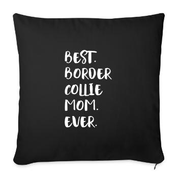 Border Collie - Sofa pillowcase 17,3'' x 17,3'' (45 x 45 cm) - black - Front