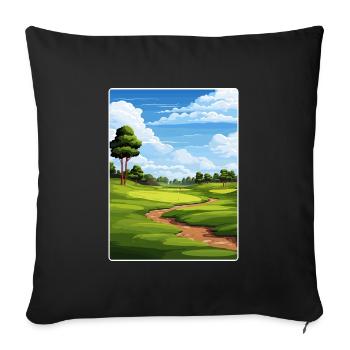 Tpc Boston Golf Club Affiche de voyage Souvenir WPA - Housse de coussin décorative 45 x 45 cm - noir - Devant