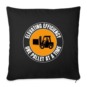 Conducteur de chariot élévateur Conducteur d’équipement lourd Drôle - Housse de coussin décorative 45 x 45 cm - noir - Devant