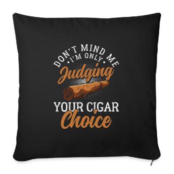 Zigarre Lounge Qualm Gentlemen - Sofakissenbezug 45 x 45 cm - Schwarz - Vorne