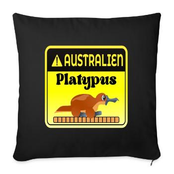 AUSTRALIEN PLATYPUS - Sofakissenbezug 45 x 45 cm - Schwarz - Vorne