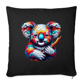 Koala - Sofa pillowcase 17,3'' x 17,3'' (45 x 45 cm) - black - Front