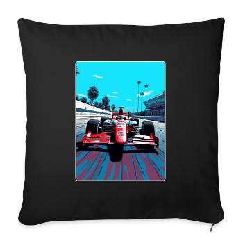 Mexico Circuit Motorsport Race Travel Poster WPA - Sofa pillowcase 17,3'' x 17,3'' (45 x 45 cm) - black - Front