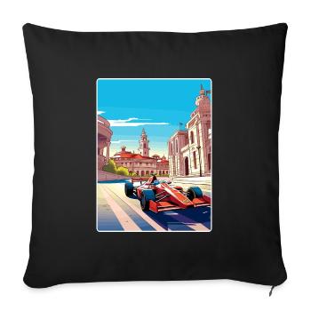 Barcelona Circuit Motorsport Race Spain Travel WPA - Sofa pillowcase 17,3'' x 17,3'' (45 x 45 cm) - black - Front