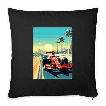 Abu Dhabi Circuit Motorsport Race Uae Travel Card - Sofa pillowcase 17,3'' x 17,3'' (45 x 45 cm) - black - Front