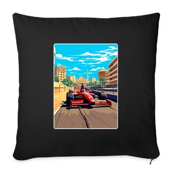 Barcelona Circuit Motorsport Race Spain Travel WPA - Sofa pillowcase 17,3'' x 17,3'' (45 x 45 cm) - black - Front