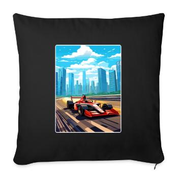 Shanghai Circuit Motorsport Race China Travel Card - Sofakissenbezug 45 x 45 cm - Schwarz - Vorne