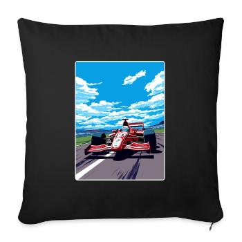 Suzuka Circuit Motorsport Race Japan Painting WPA - Sofa pillowcase 17,3'' x 17,3'' (45 x 45 cm) - black - Front