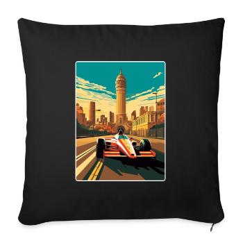 Melbourne Circuit Motorsport Rennen Australien Rennen - Sofakissenbezug 45 x 45 cm - Schwarz - Vorne