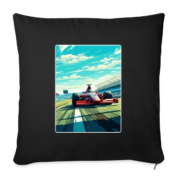 Magny Cours Circuit Motorsport Race France Travel - Sofa pillowcase 17,3'' x 17,3'' (45 x 45 cm) - black - Front