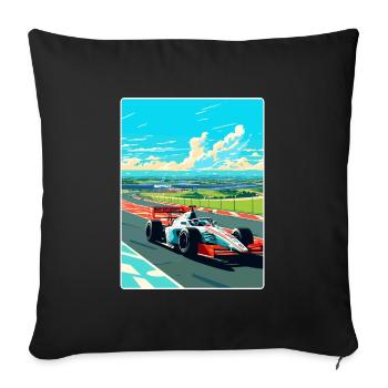 Magny Cours Circuit Motorsport Race France Travel - Sofa pillowcase 17,3'' x 17,3'' (45 x 45 cm) - black - Front