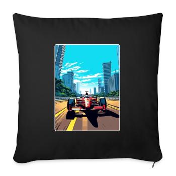Sao Paulo Circuit Motorsport Race Brazil Travel - Sofa pillowcase 17,3'' x 17,3'' (45 x 45 cm) - black - Front