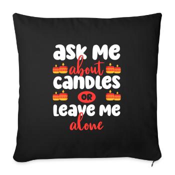 Candles Wax Partner - Sofa pillowcase 17,3'' x 17,3'' (45 x 45 cm) - black - Front