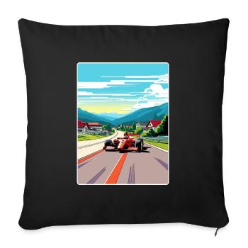 Spielberg Circuit Motorsport Rennen Österreich Reisen - Sofakissenbezug 45 x 45 cm - Schwarz - Vorne