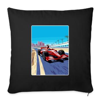 Manama Circuit Motorsport Race Bahrain Travel Card - Sofakissenbezug 45 x 45 cm - Schwarz - Vorne