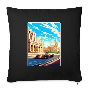 Baku Circuit Motorsport Race Azerbaijan Travel WPA - Sofa pillowcase 17,3'' x 17,3'' (45 x 45 cm) - black - Front