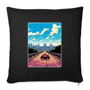 Austin Circuit Motorsport Rennen Texas Reiseposter - Sofakissenbezug 45 x 45 cm - Schwarz - Vorne