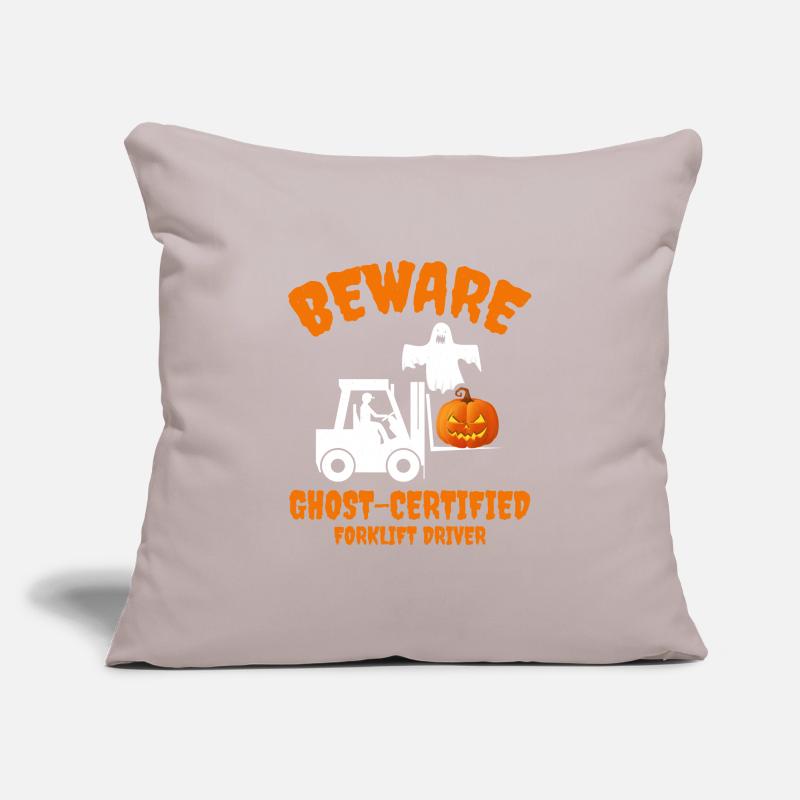 Halloween Ghost Forklift Operator Pumpkin Funny Sofa pillowcase 17,3'' x 17,3'' (45 x 45 cm)