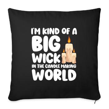 Candle Date Warm Passion - Sofa pillowcase 17,3'' x 17,3'' (45 x 45 cm) - black - Front