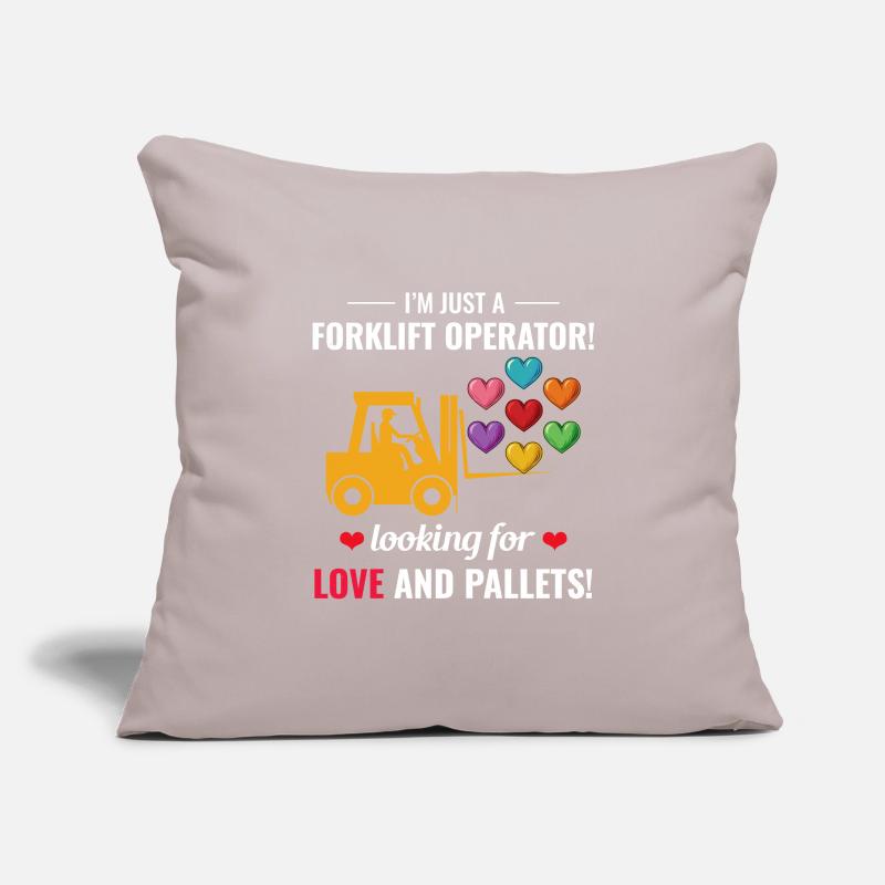 Gabelstaplerfahrer Fahrer Valentinstag Lustig Sofakissenbezug 45 x 45 cm