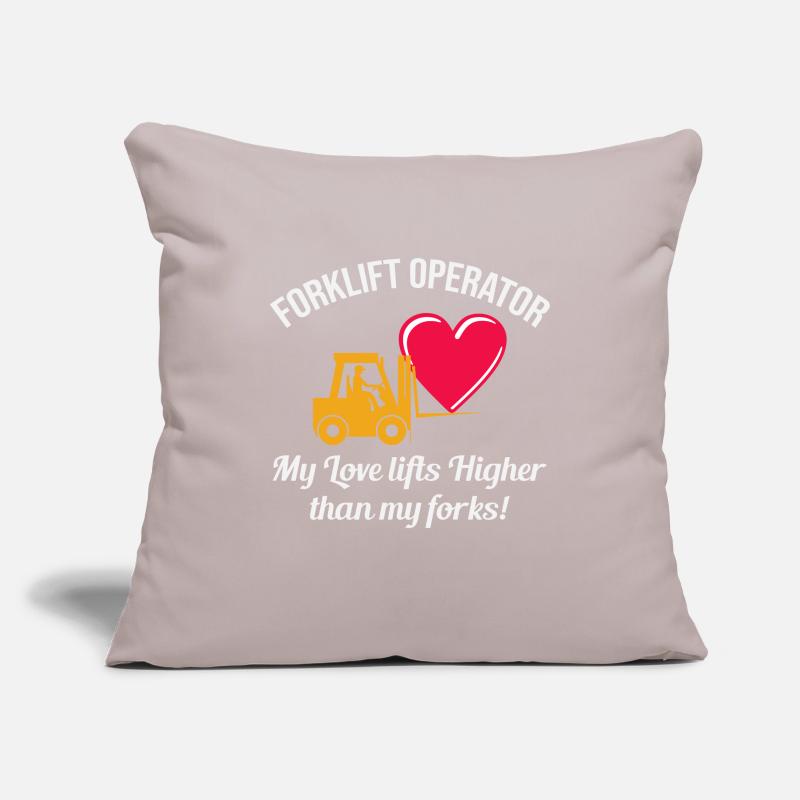 Forklift Operator Driver Valentine’s Day Funny Sofa pillowcase 17,3'' x 17,3'' (45 x 45 cm)
