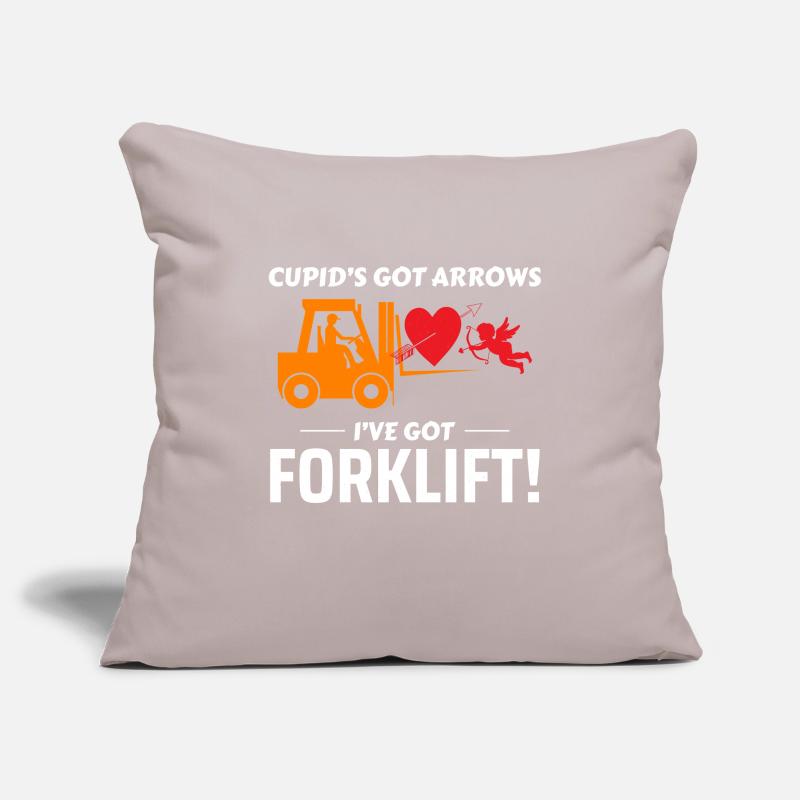 Forklift Operator Driver Valentine’s Day Funny Sofa pillowcase 17,3'' x 17,3'' (45 x 45 cm)