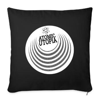 Atomic Utopia - Concentric Orb - Sofa pillowcase 17,3'' x 17,3'' (45 x 45 cm) - black - Front