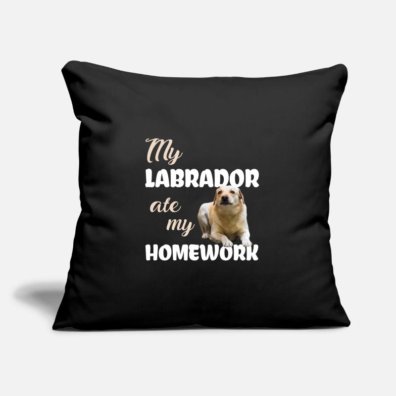 Devoirs du Labrador Housse de coussin décorative 45 x 45 cm